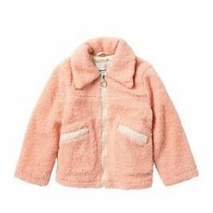 Urban Republic Soft Fleece Front Zip Teddy Jacket,Pink,Sz M (10-12)